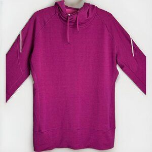 Nike Womens Dri-Fit Hoodie Sweatshirt XL fuchsia, Pullover Wool Blend Training